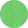 thumbnail image 1 of Ahgly Company Machine Washable Indoor Round Transitional Neon Green Area Rugs, 4' Round, 1 of 7