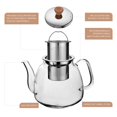 thumbnail image 4 of CNGLASS 1100ml Glass Teapot with Infuser,Clear Glass Tea Kettle with Removable Stainless Steel Strainer,Stovetop Safe Glass Teapot for Blooming and L, 4 of 7