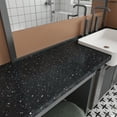 CRE8TIVE Black Granite Contact Paper for Countertops 24"x118" Granite