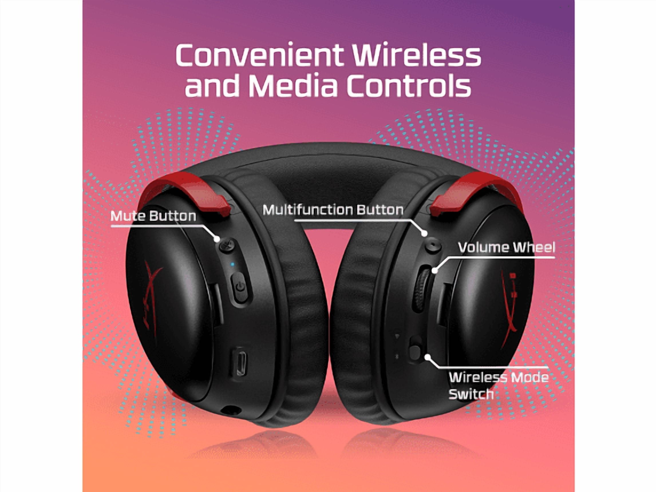 HP, HyperX Cloud III S Wireless Gaming Headset, Black, Bluetooth