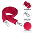 thumbnail image 4 of Unique Bargains Sangle d'Épaule de 59 Pieds, 2 Pcs Sangle de Remplacement en Nylon Réglable de 0,98 Pieds de Largeur avec Crochets Pivotants en Métal, Rouge, 4 of 5