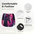 thumbnail image 4 of Rateoe Watercolor Painting White Horse Printed 2 in 1 Women's Workout Shorts for Athletic Gym Running Shorts with Phone Pockets-Large, 4 of 7