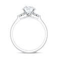 thumbnail image 2 of Rosec Jewels Certified Lab Grown Diamond Engagement Ring with Accent - EF-VS Quality - 2 Carat Diamond Ring for Women, 925 Sterling Silver, US 4.00, 2 of 8
