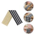 thumbnail image 4 of Miangastore Plaid Tablecloth Black White Plaid Pattern 1Pack 72.0X14.2In, 4 of 9