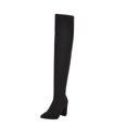 thumbnail image 2 of OKBOP Womens Chunky Heel Over-The-Knee Boots-Thigh High Pirate Boots Women Christmas Retro Winter Boots for Women Clearance Black, 2 of 5