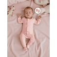 thumbnail image 6 of BemeyourBBs Baby Girl Fall Footies and Headband 2 Pcs Set Plaid Long Sleeve Romper, 6 of 9