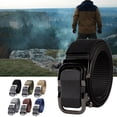 thumbnail image 3 of NIBOLOG Nylon Belt Toothless Fine Workmanship Strong Automatic Buckle Nylon Waist Belt for Work, 3 of 8