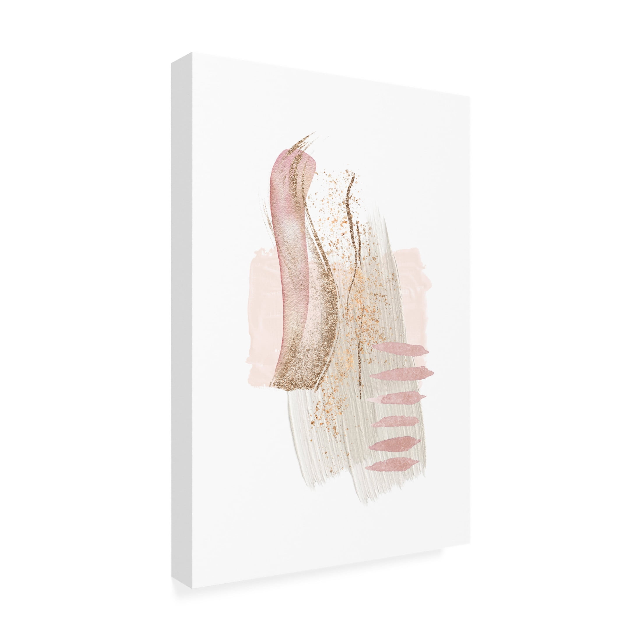Trademark Fine Art Sally Ann Moss Mystical Pink Abstract 3 Canvas Wall Art
