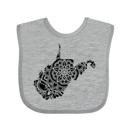 

Inktastic West Virginia Silhouette Mandala Gift Baby Boy or Baby Girl Bib