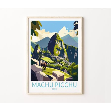 POSTER Machu Picchu Peru Travel Print, Machu Picchu Poster Print, Peru Wall Art, Peru Machu Picchu Wall Decor, Andes Mountains-UNFRAMED