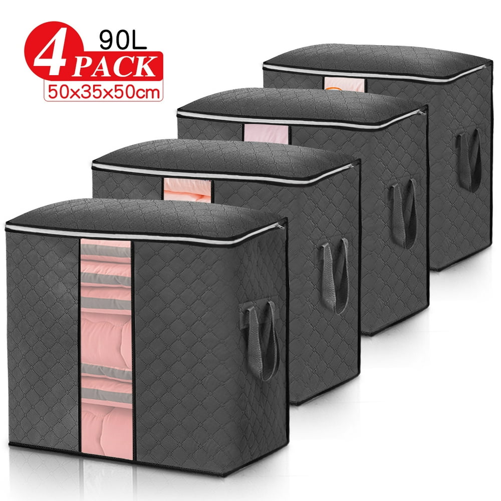 Storage Bags for Clothes, 4PCS Closet Organizers and Storage Bags, 90L