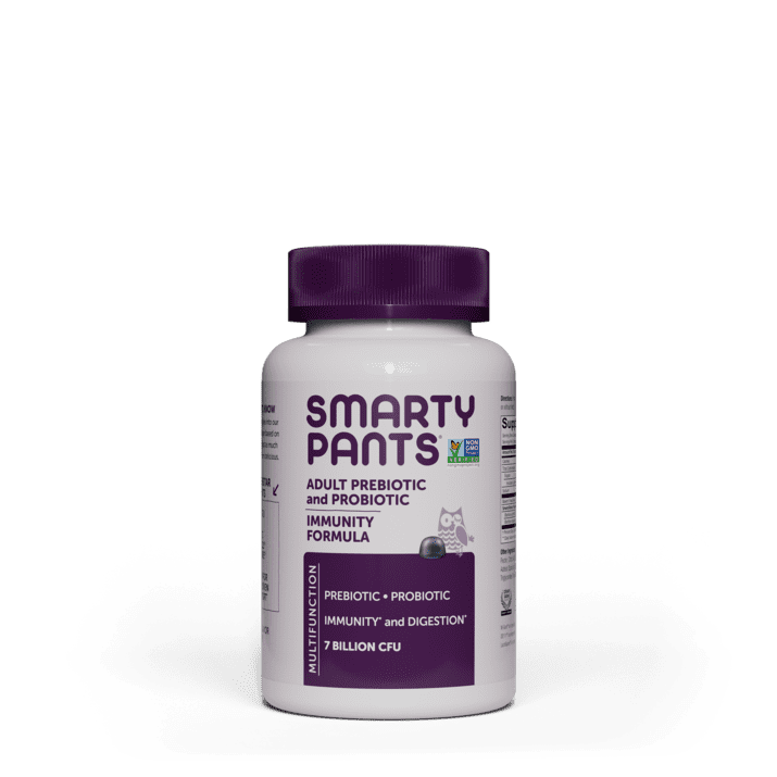 SmartyPants Adult Prebiotic and Probiotic Immunity Formula, Blueberry, 60 Ct