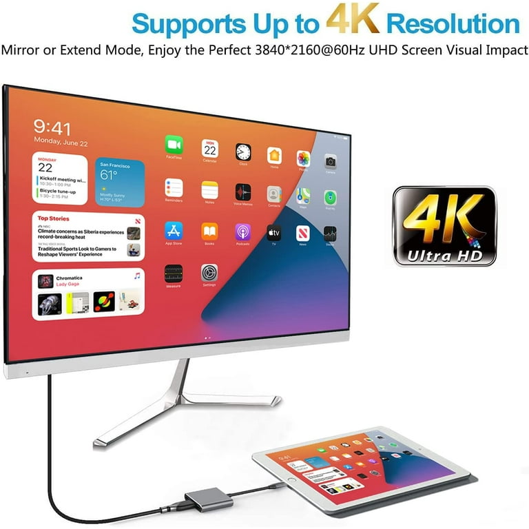 USB-C Digital AV Multiport Adapter, Apple MFi Certified