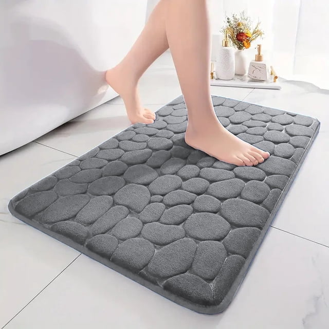 Alfombrilla de baño de espuma viscoelástica, alfombrilla absorbente para puerta de baño, alfombrilla antideslizante