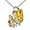 11-November Birthstone-Citrine Yellow, variant on Leafael Wish Stone Pendant Necklace with Tanzanite Purple Birthstone Crystal for February, 18K Rose Gold Plated, 18" + 2" Chain