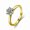 Six-clawed open ring (golden), variant on Elegant Moissanite Ring S925 Sterling Silver Bridal Jewelry