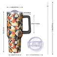 thumbnail image 2 of Modern 40oz Tumbler– Stainless Steel Insulated Tumbler with Handle and Straw, Large Capacity Travel Cup for Hot & Cold Drinks, 2 of 7