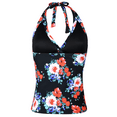 thumbnail image 3 of Hilor Womens Swimsuit Tops V Neck Halter Swim Tops Tummy Control Tankini Top, 3 of 5