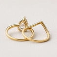 thumbnail image 3 of vylahjewellery 10K Yellow Gold Vermeil Pear Shaped Solitaire Engagement Ring with Pave Wedding Band, Moissanite Antique Promise Ring for Her, 3 of 5
