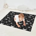 thumbnail image 2 of Black Moon Skull Pattern Blanket,Comfortable Soft Flannel Throw Blanket,All Season,Warm Lightweight Blankets for Sofa Bed Couch Living Room Chair,30"x40", 2 of 4