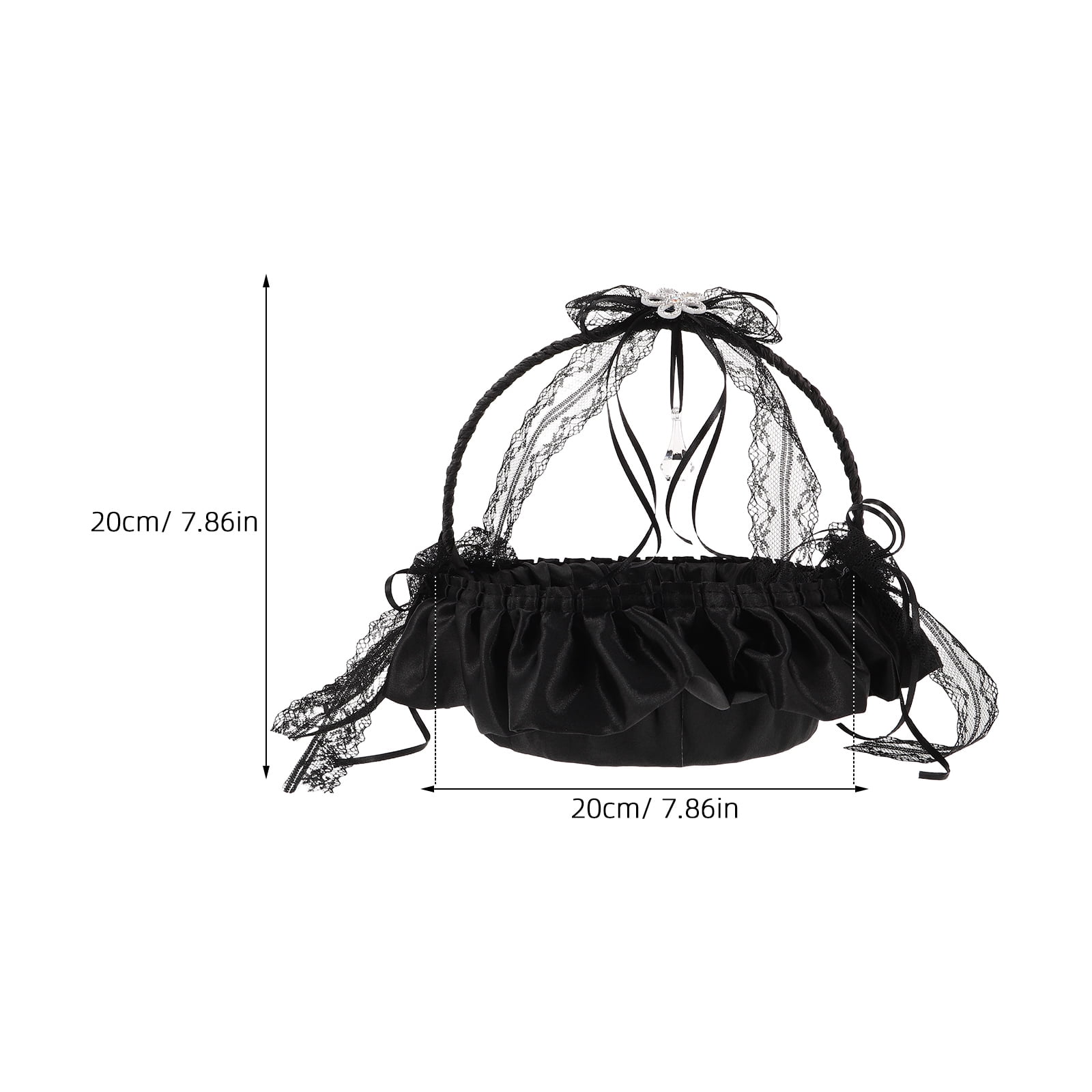 FOMIYES Wedding Flower Basket with Handle for Garden Ceremony, Party Decoration, and Elegant Event Use