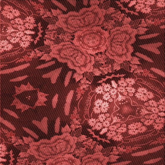 Ahgly Company Machine Washable Indoor Square Transitional Crimson Red Area Rugs, 5' Square