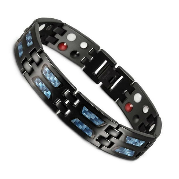 Carbon Fiber Titanium-steel Magnetic Bracelet Men's Link Bangle for Men Carpal Tunnels Healing