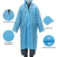 thumbnail image 3 of Unique Bargains Ponchos de Pluie pour Adultes, Lot de 2 Manteau de Pluie en EVA Réutilisable Imperméable, Bleu, Blanc, 3 of 7
