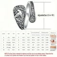 thumbnail image 2 of Adjustable Hummingbird Ring for Women, Vintage Silver Floral Thumb Ring Size 6–10, Open Design Nature-Inspired Bird Ring, Elegant Statement Jewelry Gift for Ladies, Friends, and Nature Lovers, 2 of 7