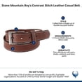thumbnail image 5 of Stone Mountain Boy's Contrast Stitch Leather Casual Belt, 5 of 5