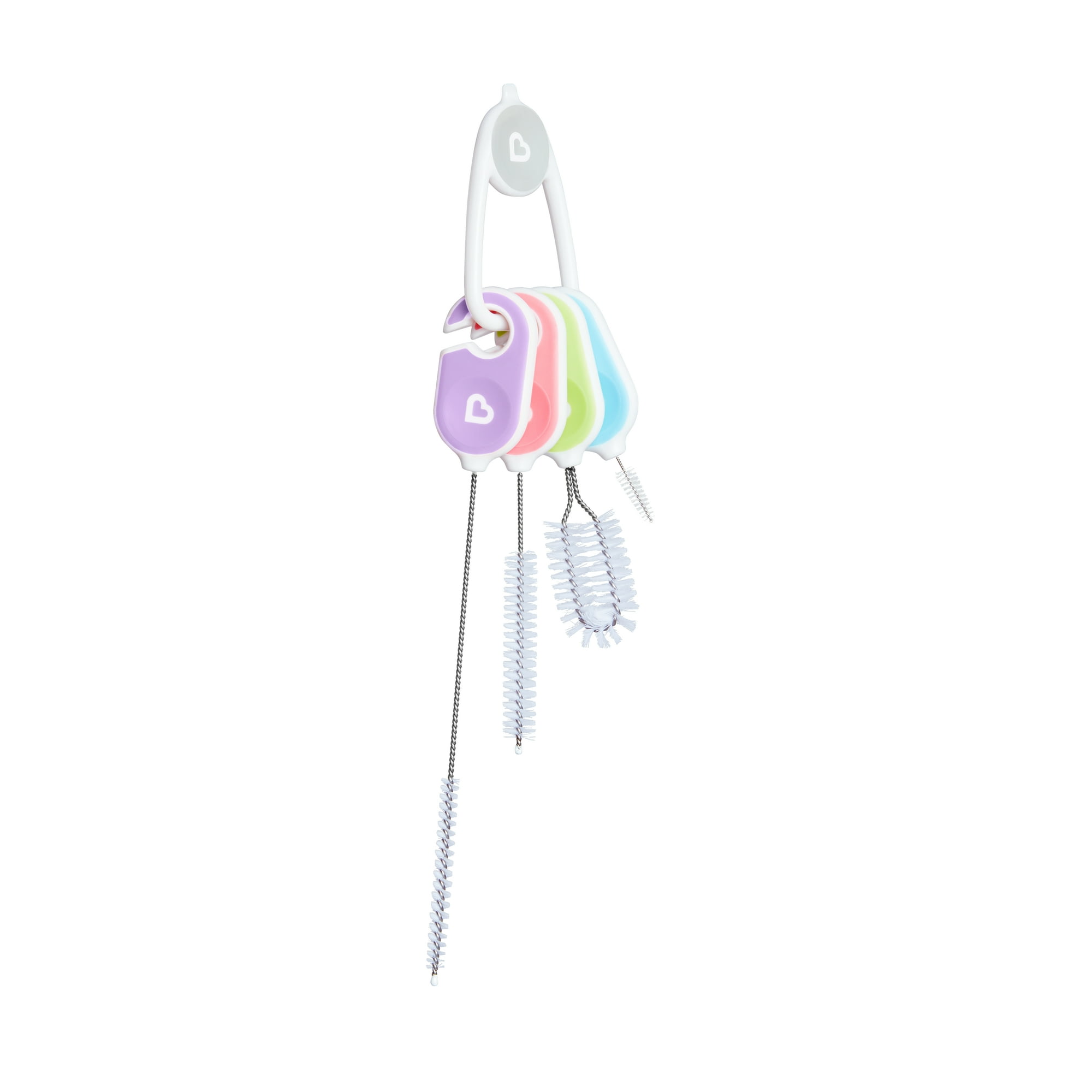 Munchkin Details 4-Pack Bottle & Cup Detailing Brush Set for Baby Bottles