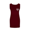 thumbnail image 6 of Blmnix Cotton Nightgowns Womens Nightgowns & Sleepshirts Valentine Sleep Tanks Night Shirts Above-the-Knee Red Sleeveless Crew Neck Lace Nightgown,L, 6 of 6