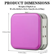 DVD Case, 48 Capacity Purple CD Hard Plastic Storage Case Holder Wallet