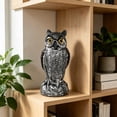 thumbnail image 5 of Linnome Lifelike Owl Statue Garden Decor, Realistic Horned Owl Sculpture, Bird & Animal Deterrent for Yard Patio Farm, Weatherproof Outdoor Landscape Ornament, Gardening Gift for Plant Lovers, 5 of 6