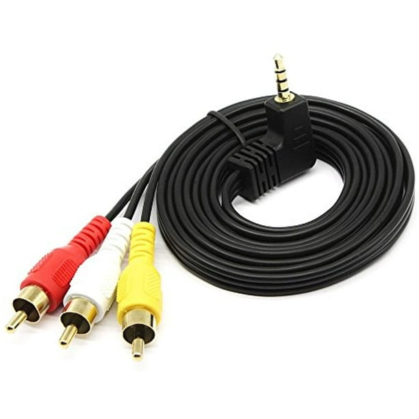  3.5mm Mini Jack Male to 3 RCA Video Audio Cable; Camcorder AV  AUX RCA Cable for TV HDTV DVD 1080P. 1.5M Cable. : Electronics