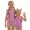 #A07-Pink, variant on Abcomgle Toddler Girl Swimsuit 5t Striped One Piece Girls Swimsuit Ruffled Stretchy Swimwear for Girls