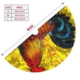 thumbnail image 3 of Rateoe Colorful Rooster Print Christmas Tree Skirt 48" for Xmas Holiday New Year Party Circle Tree Mat Ornaments Decoration, 3 of 7