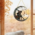 thumbnail image 5 of 8x8 inch Charming Moonlight Witch Acrylic Stained Glass Window Hanging Sun Catcher Decor Stained Panel Hangings Wall Art Decor, for Friends and Family (Moonlight Witch), 5 of 6