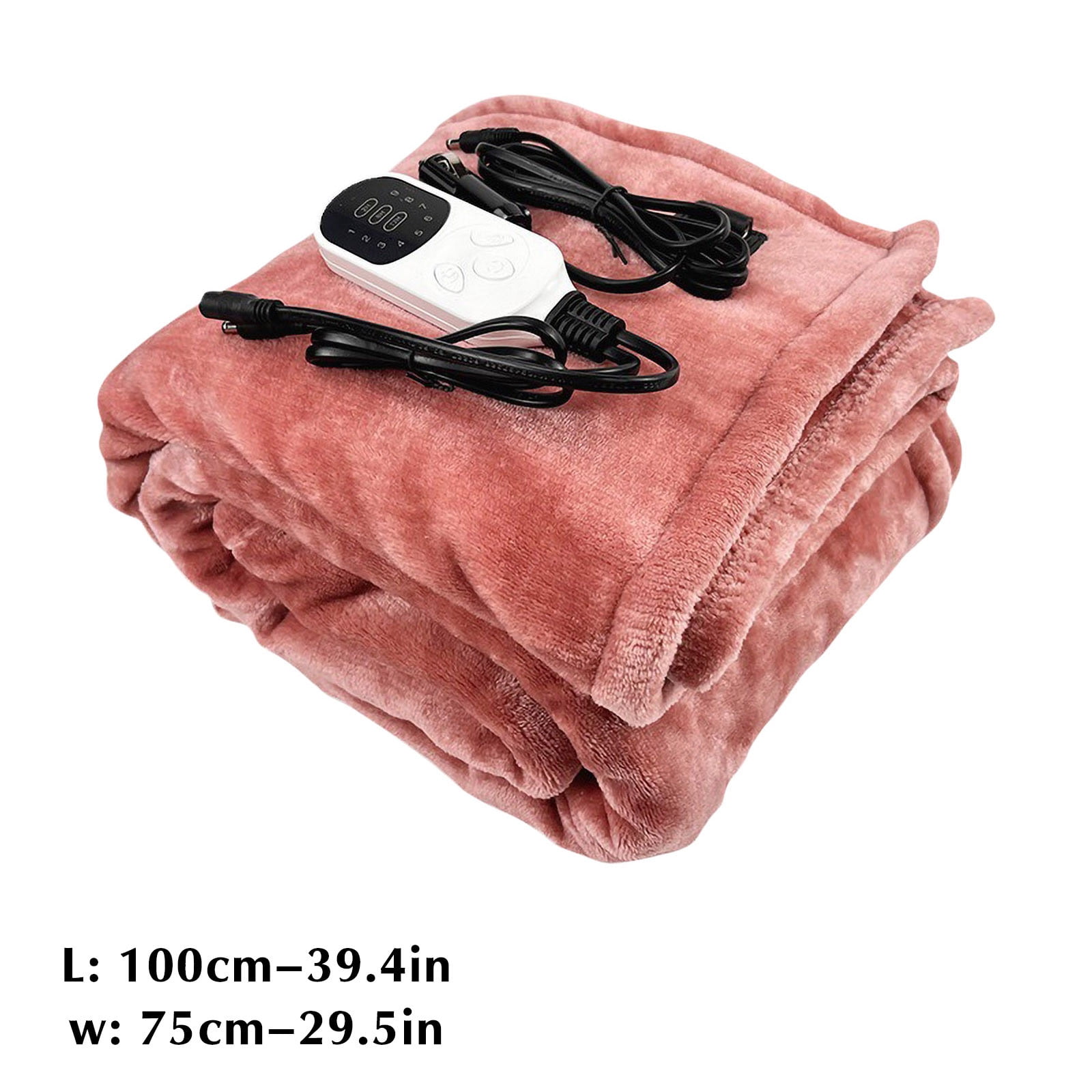 Fnochy Heated Blanket Electric Throw - 29.5"x39.4" Heating Blanket Throw, 3/8 Hours Auto-off 9 Heat Level Heat Blanket Over-heat Protection Flannel Heater Blanket Electric ETL