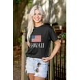 thumbnail image 3 of Hawaii Pride American Flag HI USA Plus Size Crewneck Graphic Tee Shirt Brisco Brands 2X, 3 of 5
