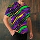 thumbnail image 1 of Ceisia Men's Casual Mardi Gras Graphic T-shirt Short Sleeve Round Neck Feather & Bead Print Summer Streetwear Tee Tops Purple XXXXL Gifts, 1 of 5
