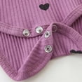 thumbnail image 5 of CAUYDY Newborn Girl Clothes Set Toddler Girls Long Sleeved Romper Preemie Fall Winter Bodysuit Infant Picture Outfit 3M 6M 9M 1T 2T Sizes 9-12 Months,Purple, 5 of 6