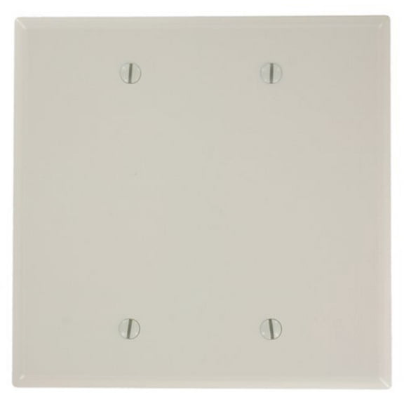 Leviton 80525-T Light Almond Midway Two Gang Blank Wall Plate