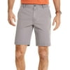 IZOD Mens Saltwater Solid Chino Shorts 36W Grey