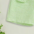 thumbnail image 6 of Sopiago Toddler Baby Girl Shorts Gingham Plaid Shorts Summer Casual Elastic Waist Shorts Pants Bottoms for Toddler Baby (Light Green,9-12 Months), 6 of 6