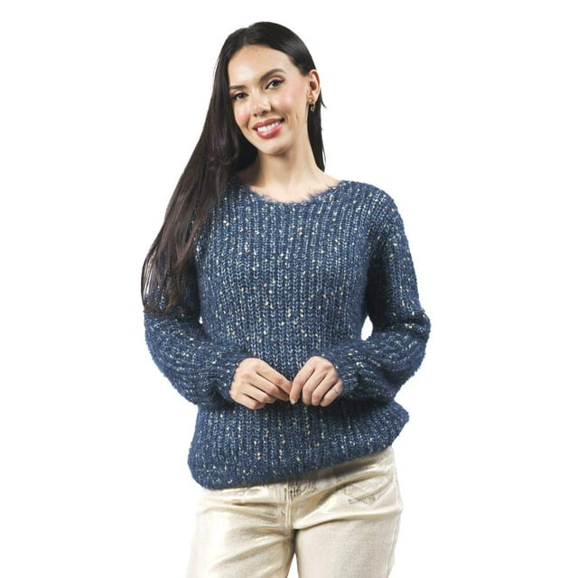 Sueter tejido con detalles dorados Roman Fashion /Juvenil, 19608 (Azul petroleo) azul petroleo M