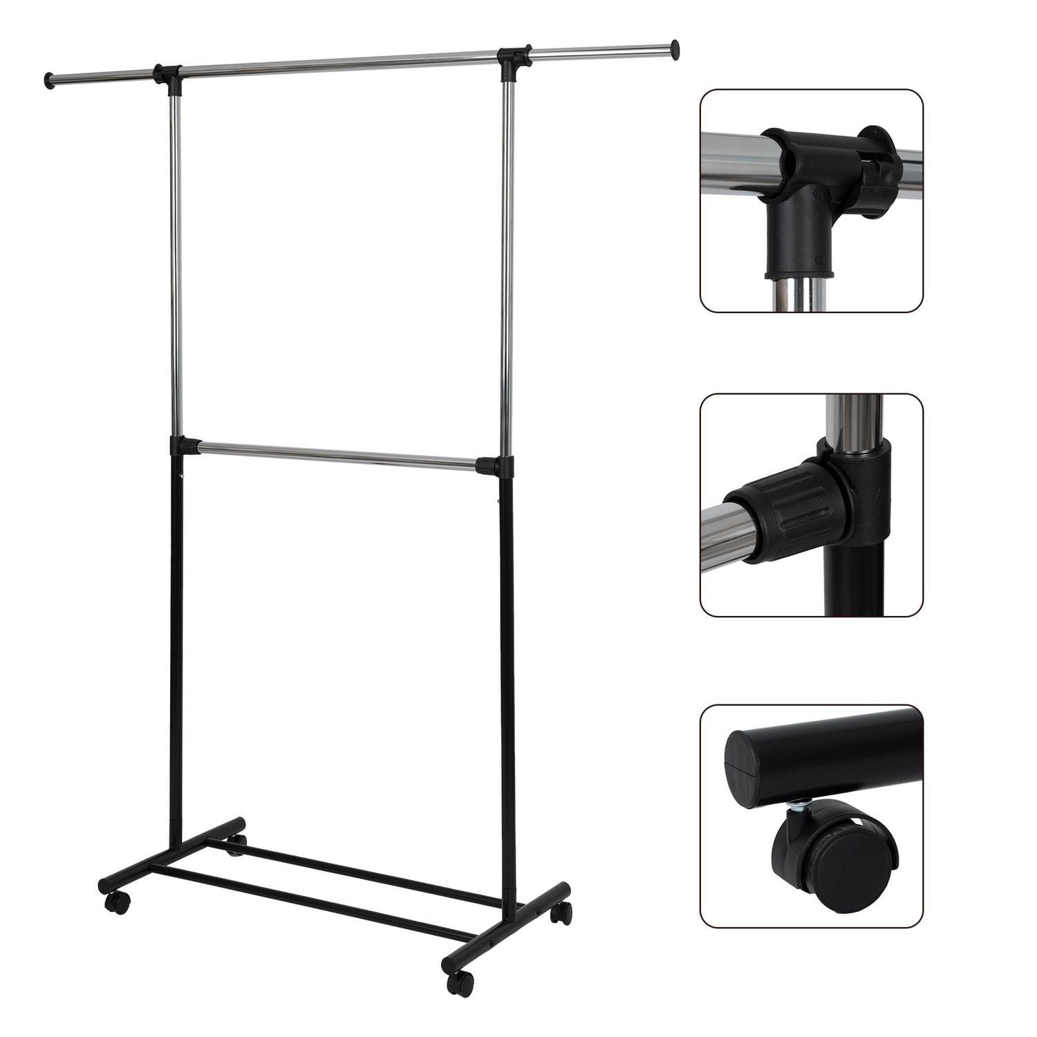 Mainstays Tier Adjustable Garment Rack, Expandable Top Hanging
