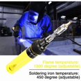 thumbnail image 5 of Butane Gas Soldering Iron Blow Torch Soldering Iron Gun Welding Tool 1300℃ (Yellow), 5 of 5