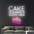 thumbnail image 5 of Handmadetneonsign Cake Is Always A Good Idea Neon Sign, Cake Wall Decor, Bakery Wall Decor, 5 of 5