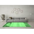 thumbnail image 3 of Ahgly Company Indoor Rectangle Abstract Emerald Green Modern Area Rugs, 4' x 6', 3 of 4